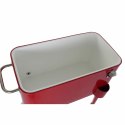 Lodówka DKD Home Decor Czerwony Z kółkami 74 x 43 x 80 cm Stal polipropylen 56 L (74 x 43 x 80 cm)