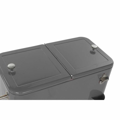 Lodówka DKD Home Decor Z kółkami Szary Ciemny szary Stal polipropylen 56 L 74 x 43 x 80 cm (74 x 43 x 80 cm)