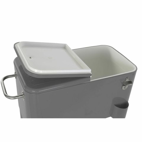 Lodówka DKD Home Decor Z kółkami Szary Ciemny szary Stal polipropylen 56 L 74 x 43 x 80 cm (74 x 43 x 80 cm)