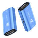 Repeater HDMI, 8K/60HZ, HDCP2.3, Alu, niebieski