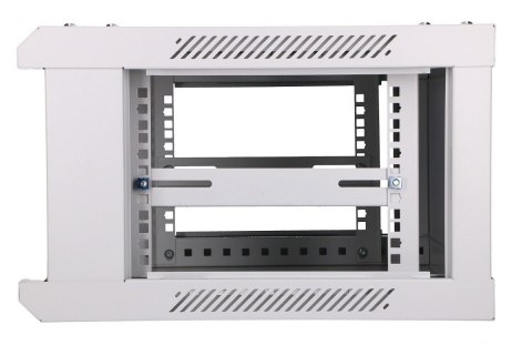 Szafka wisząca rack 4U 600x450 szara szklane drzwi