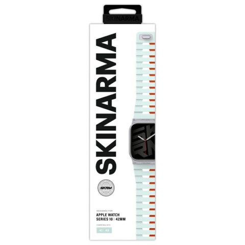 Pasek Skinarma Gemini do Apple Watch 42/41/40 mm jasnomiętowy