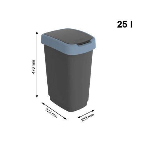 Rotho kosz na śmieci obrotowy TWIST niebieski 25L