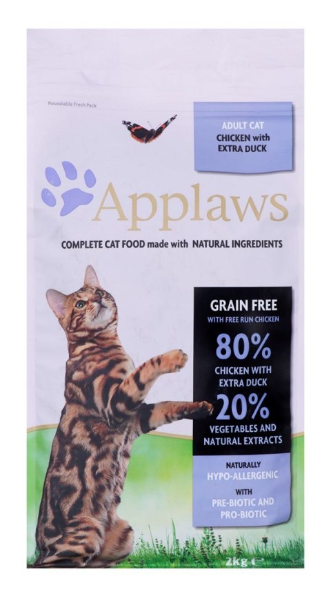 APPLAWS CAT Kurczak i Kaczka - karma dla kota z wysoką zawartością mięsa - 2kg