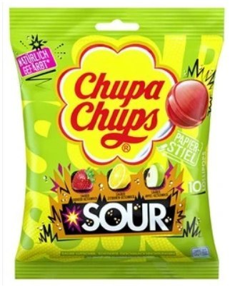 Chupa Chups Sour Kwaśna Torba Lizaków 10 szt.