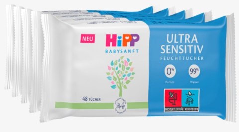 Hipp Ultra Sensitive Chusteczki Nawilżane (5x48 szt.) 240 szt.