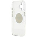 Etui Guess IML Metal Colored Circle Classic Logo MagSafe do iPhone 16 szary