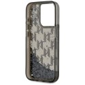 Etui Karl Lagerfeld Liquide Glitter Monogram Gradient do iPhone 15 Pro Max czarny
