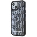 Etui Karl Lagerfeld Liquide Glitter Monogram Gradient do iPhone 15 czarny