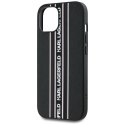 Etui Karl Lagerfeld Saffiano Athleisure Stripes Cord do iPhone 15 czarno-różowy