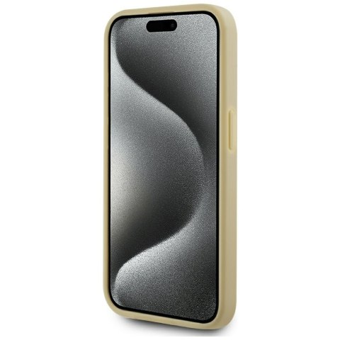 Etui Karl Lagerfeld Wrinkled Metal Signature do iPhone 15 Pro złoty