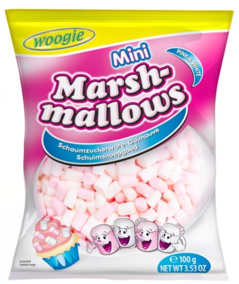Woogie Marshmallows Mini Pink & White 100 g
