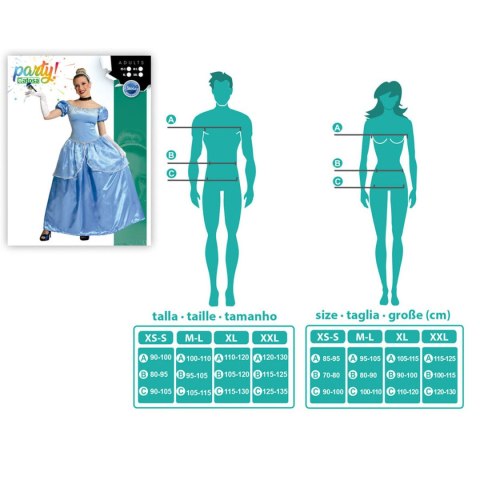Kostium dla Dorosłych Księżniczka Niebieski - XL