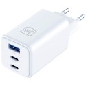 Ładowarka sieciowa 3MK Hyper GaN Charger 65W 1xUSB-A 2xUSB-C PD QC4+ biały