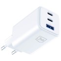 Ładowarka sieciowa 3MK Hyper GaN Charger 65W 1xUSB-A 2xUSB-C PD QC4+ biały