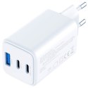Ładowarka sieciowa 3MK Hyper GaN Charger 65W 1xUSB-A 2xUSB-C PD QC4+ biały