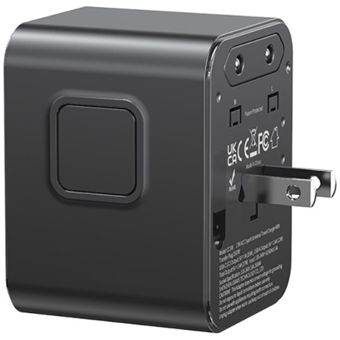 Ładowarka sieciowa USAMS Travel Adapter CC308 USB-C + USB-A 17W 4w1 US/AU/EU/UK czarny