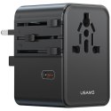 Ładowarka sieciowa USAMS Travel Adapter CC310 3xUSB-C 70W 4w1 US/AU/EU/UK czarny