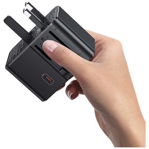 Ładowarka sieciowa USAMS Travel Adapter CC310 3xUSB-C 70W 4w1 US/AU/EU/UK czarny