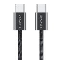 AWEI kabel CL-219T USB-C na USB-C60W czarny/black iPhone 15