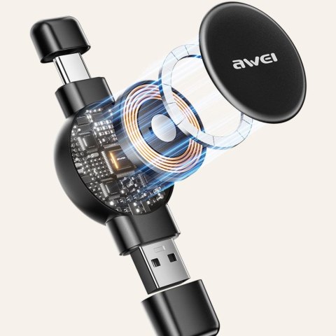 AWEI ład. do zegarka Apple/Samsung Watch W26 czarny/black