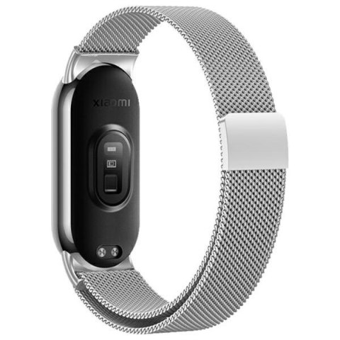 Beline pasek Mi Band 10/9/8 Magnetic srebrny/silver