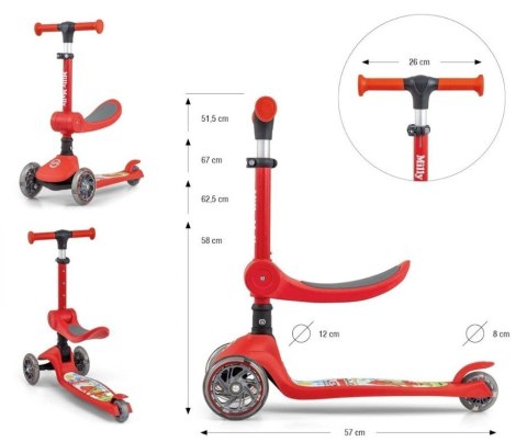 Hulajnoga Scooter Fuzzy Red