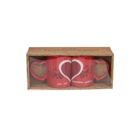 Zestaw filiżanek Out of the Blue Czerwony (2 Sztuk)