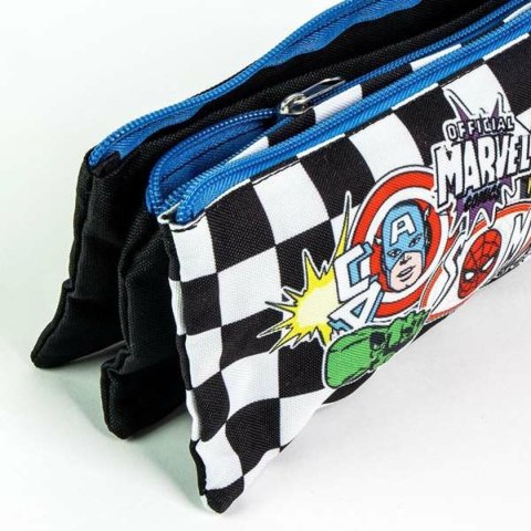 Piórnik Potrójny The Avengers Czarny 2,2 x 1,1 x 22,5 cm