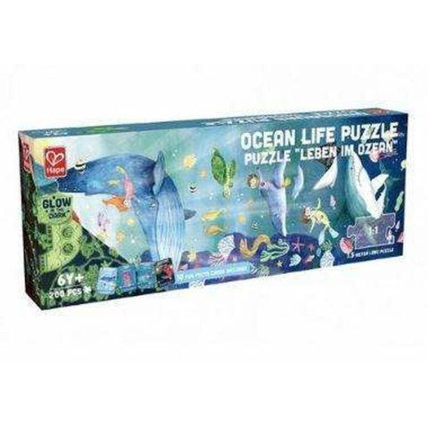 Układanka puzzle Hape 150 x 30 cm 200 Części Morski