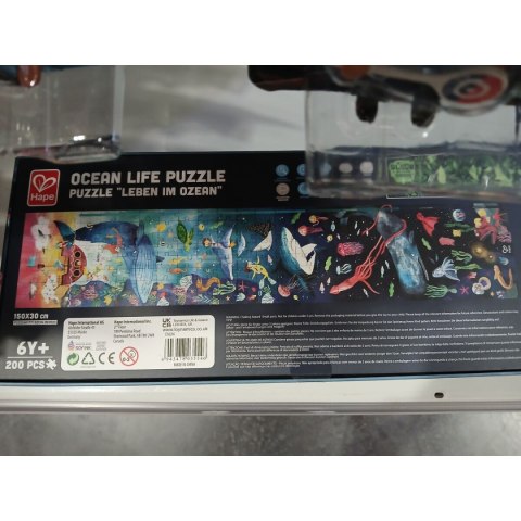Układanka puzzle Hape 150 x 30 cm 200 Części Morski