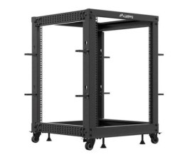 Stojak Open rack 19 cali 15U 600x600-1100 regulowany czarny