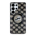 Etui Karl Lagerfeld Button Karl & Choupette Heads On KL Pattern MagSafe do Samsung Galaxy S25 Ultra czarny