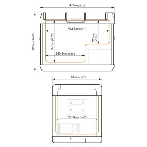 Przenośna lodówka kompresorowa Yolco GCX47, czarny
