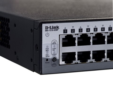 Switch D-Link DGS-1210-52MP - Zarządzany - L2 - Gigabit Ethernet (10/100/1000) - Pełny dupleks - Power over Ethernet (PoE)