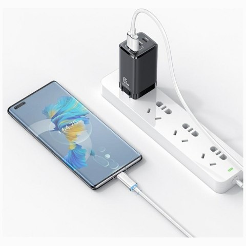 Kabel USAMS Cloud Series US-SJ658 6A USB-A do USB-C 1,2m różowy