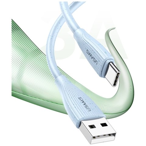 Kabel USAMS Green Series SJ714 18W 3A USB-A do USB-C 1m niebieski