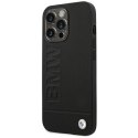 Etui BMW BMHCP14LSLLBK iPhone 14 Pro6,1" czarny/black Leather Stamp
