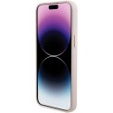 Guess GUHCP15XM4DGPP iPhone 15 Pro Max 6.7" jasnoróżowy/pink hardcase Silicone Logo Strass 4G