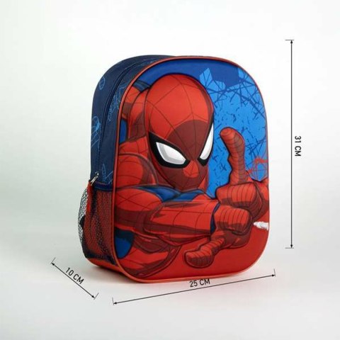 Plecak szkolny 3D Spider-Man Niebieski 25,0 x 31,0 x 10,0 cm