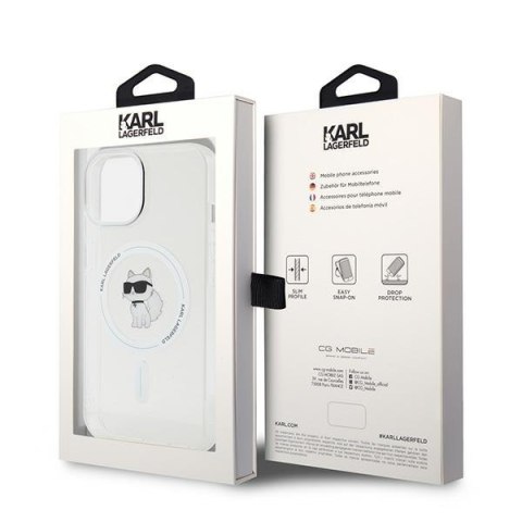 Karl Lagerfeld KLHMP15SHFCCNOT iPhone 15 / 14 / 13 6.1" transparent hardcase IML Choupette MagSafe