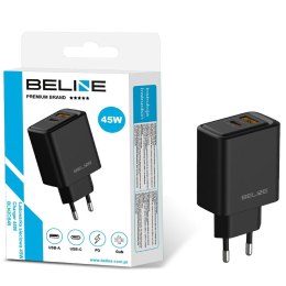 Ładowarka sieciowa Beline 45W GaN USB-A/USB-C BLN2CB45 czarny