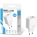 Ładowarka sieciowa Beline 45W GaN USB-A/USB-C BLN2CW45 biały