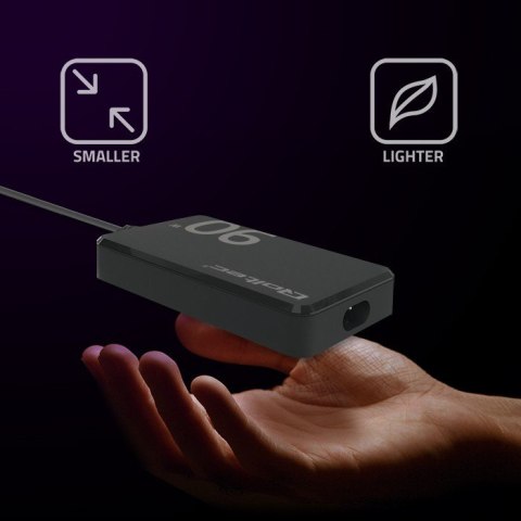 Ładowarka sieciowa 90W GaN Fast SLIM | PD | 5-20V | 4.5A | USB-C 3.1 | Laptop | MacBook | Smartfon | +kabel