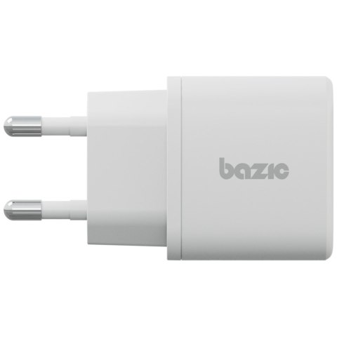 Ładowarka sieciowa Bazic Goport Velox Kit 1xUSB-C 1xUSB-A GaN 35W z kablem plecionym biały