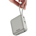 PowerBank 3w1 Bazic Fusion Mini 10000mAh kabel USB-C/Lightning szary