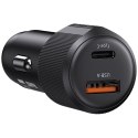 Ładowarka samochodowa USAMS YT Series CC283 60W 1xUSB-A 1xUSB-C czarny
