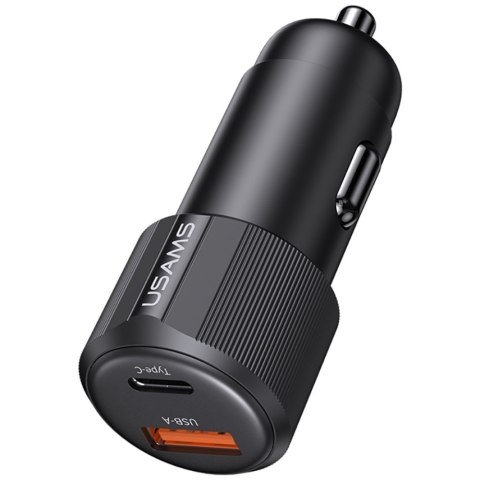 Ładowarka samochodowa USAMS YT Series CC283 60W 1xUSB-A 1xUSB-C czarny