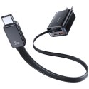 Ładowarka sieciowa USAMS Xiang Series CC296 30W 1xUSB-C 1xUSB-A + kabel USB-C czarny