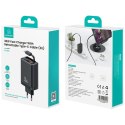 Ładowarka sieciowa USAMS Xiang Series CC296 30W 1xUSB-C 1xUSB-A + kabel USB-C czarny